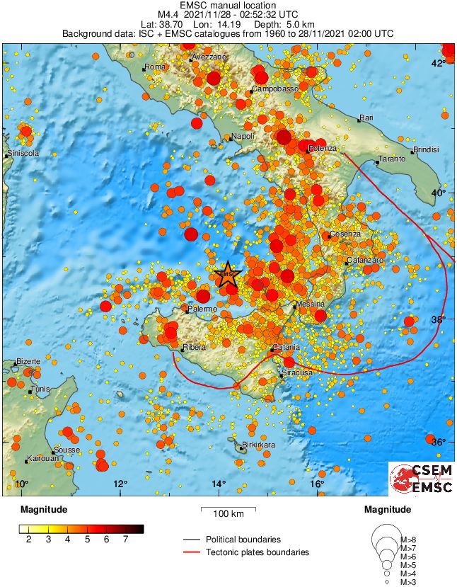 regional magnitude historical seismicity