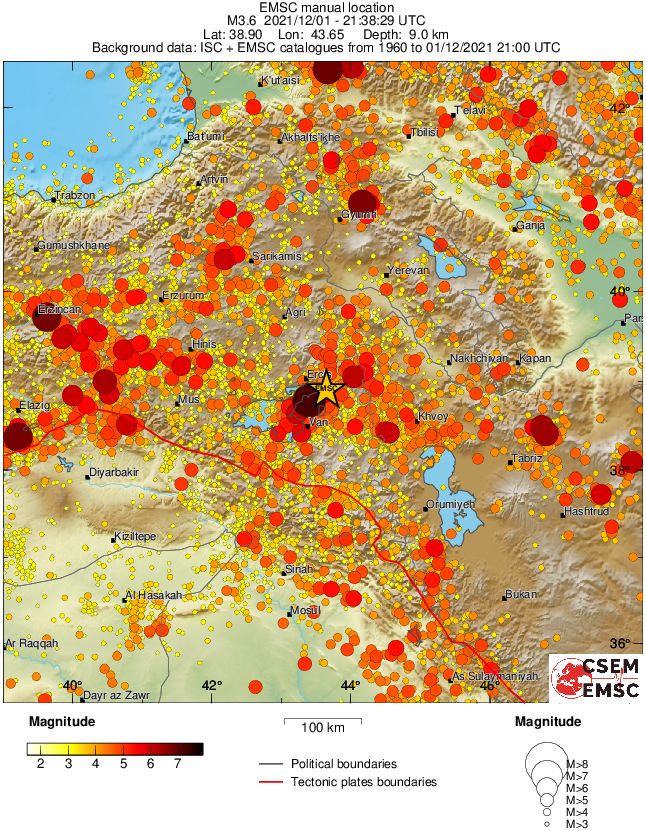 regional magnitude historical seismicity