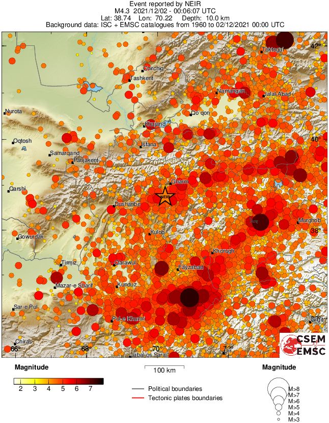 regional magnitude historical seismicity