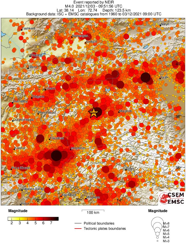 regional magnitude historical seismicity