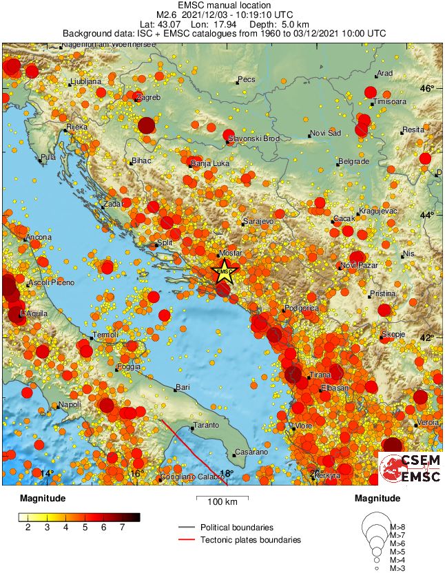 regional magnitude historical seismicity
