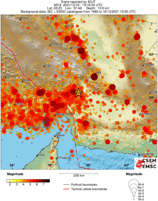 regional magnitude historical seismicity