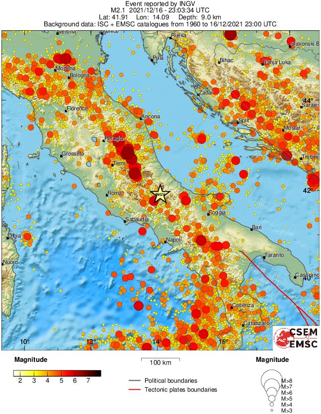regional magnitude historical seismicity