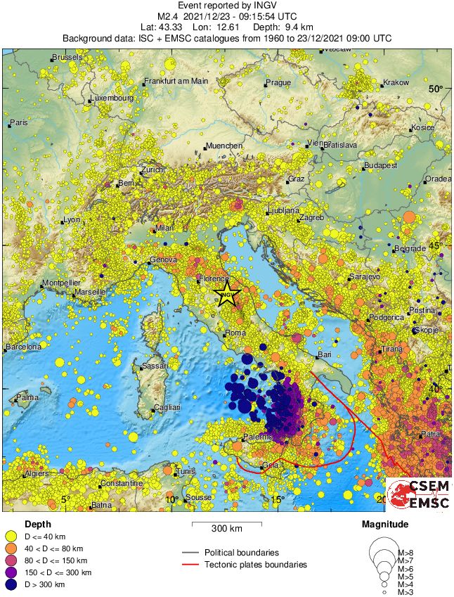 wide historical seismicity