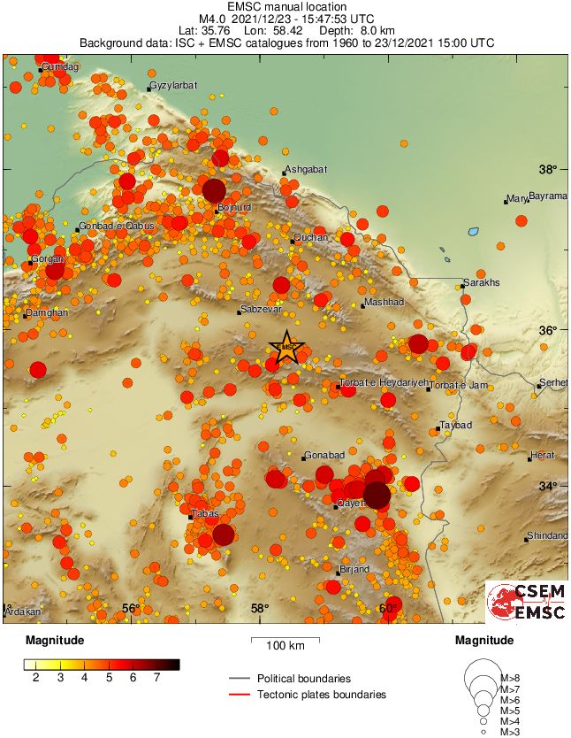 regional magnitude historical seismicity