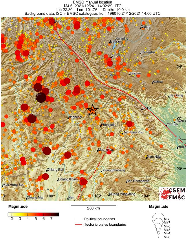 regional magnitude historical seismicity