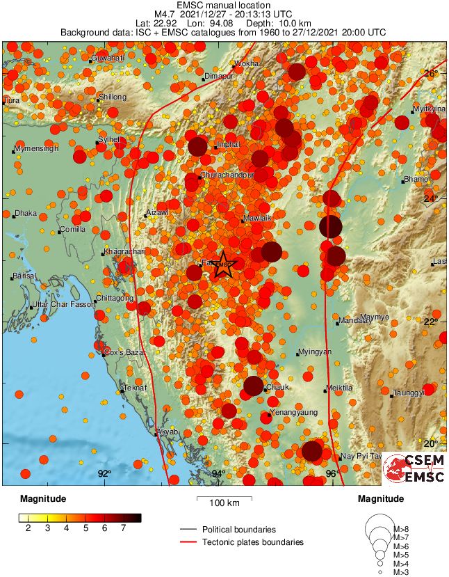 regional magnitude historical seismicity