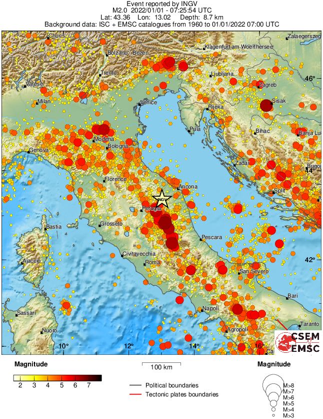 regional magnitude historical seismicity