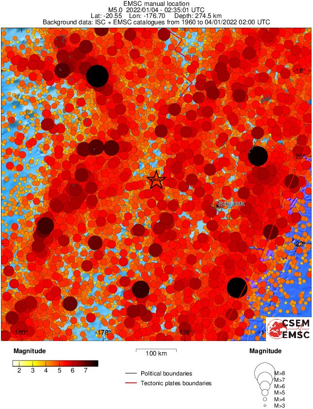 regional magnitude historical seismicity