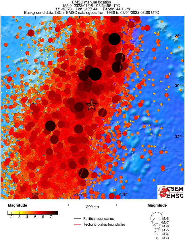 regional magnitude historical seismicity