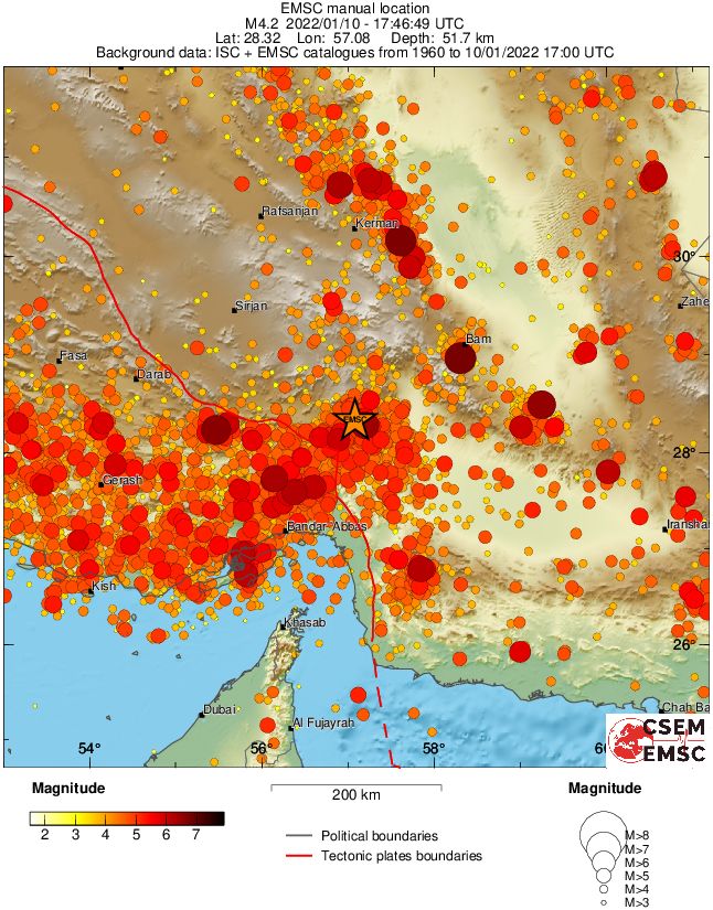 regional magnitude historical seismicity