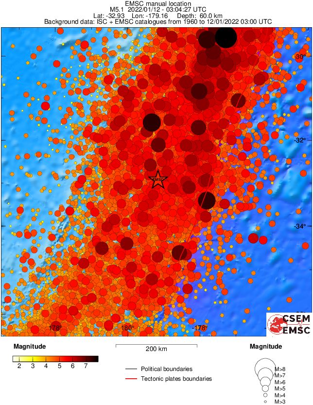regional magnitude historical seismicity