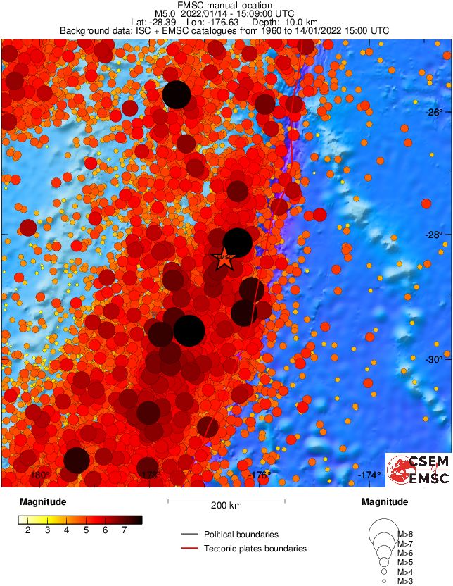 regional magnitude historical seismicity