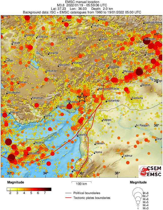 regional magnitude historical seismicity