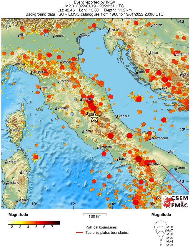 regional magnitude historical seismicity