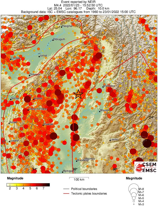 regional magnitude historical seismicity
