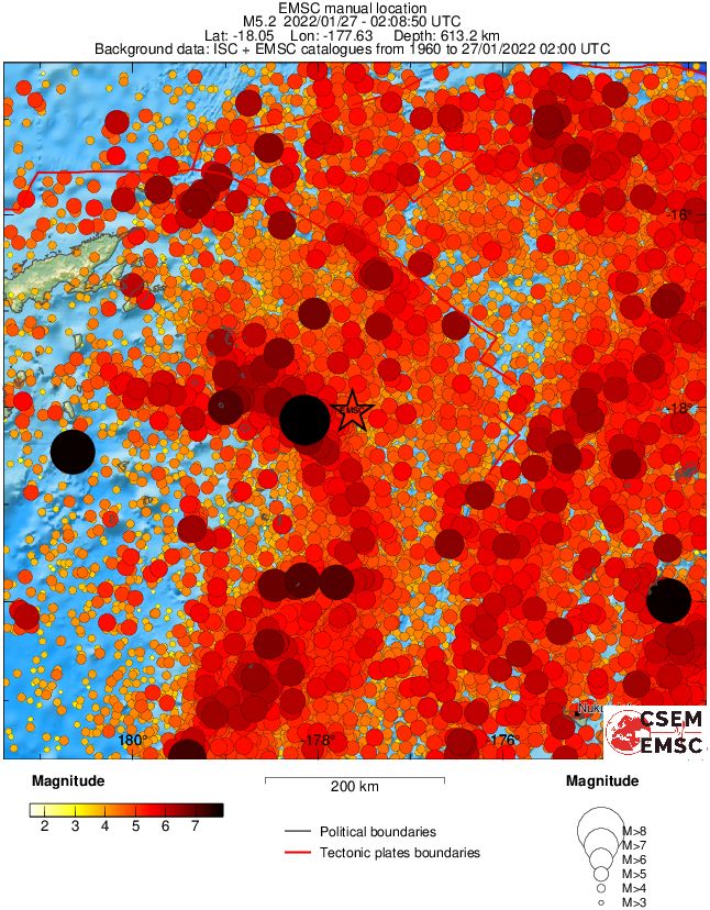 regional magnitude historical seismicity