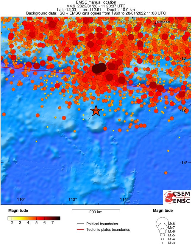 regional magnitude historical seismicity