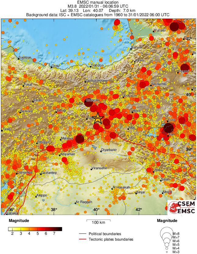 regional magnitude historical seismicity