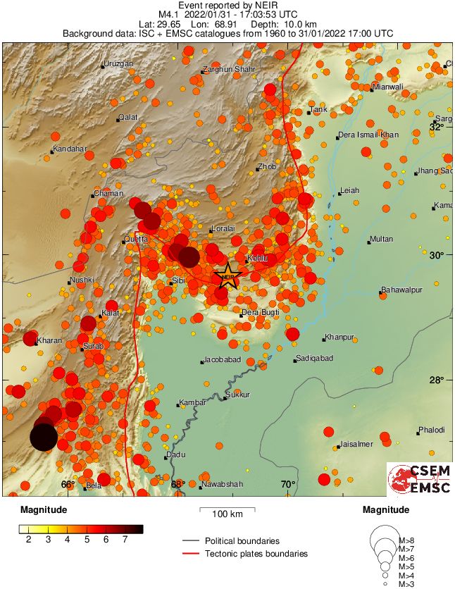 regional magnitude historical seismicity