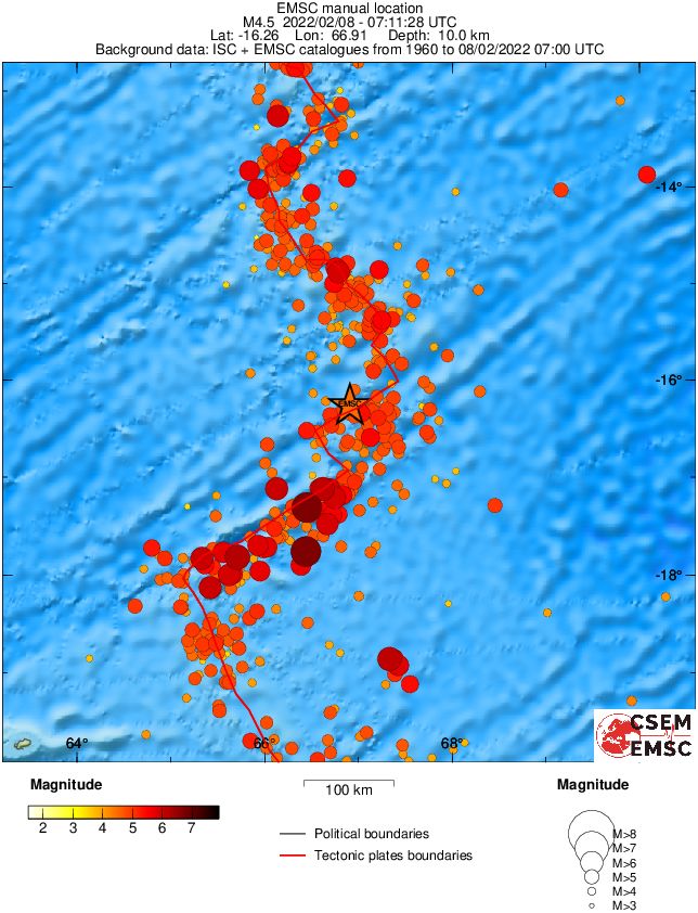 regional magnitude historical seismicity