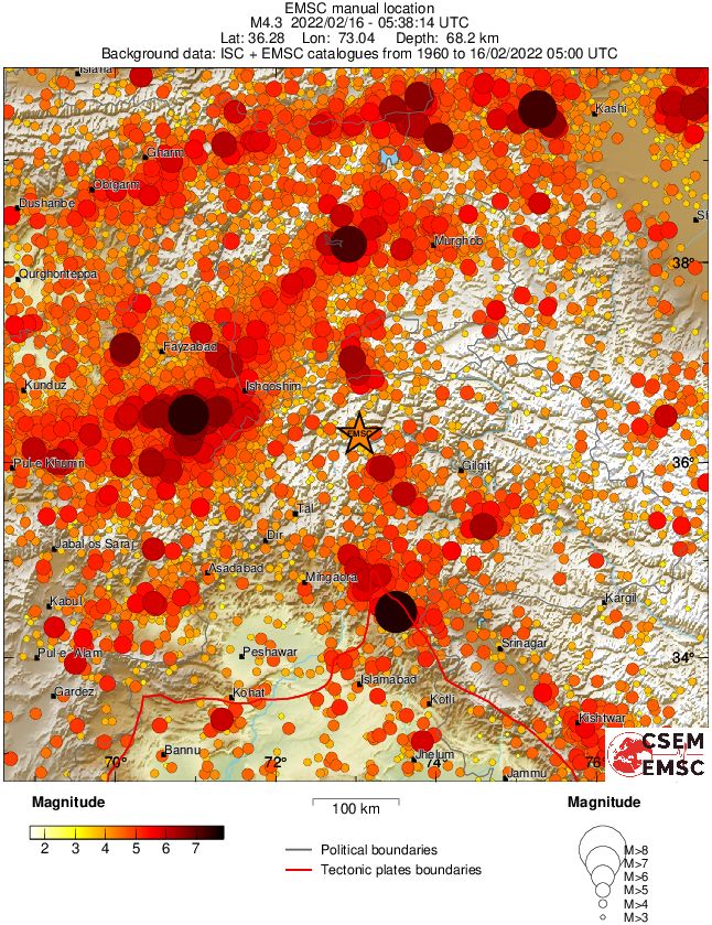 regional magnitude historical seismicity