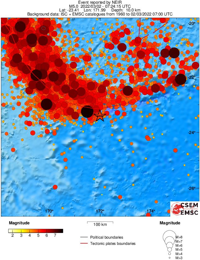 regional magnitude historical seismicity