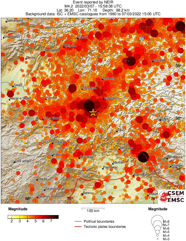 regional magnitude historical seismicity