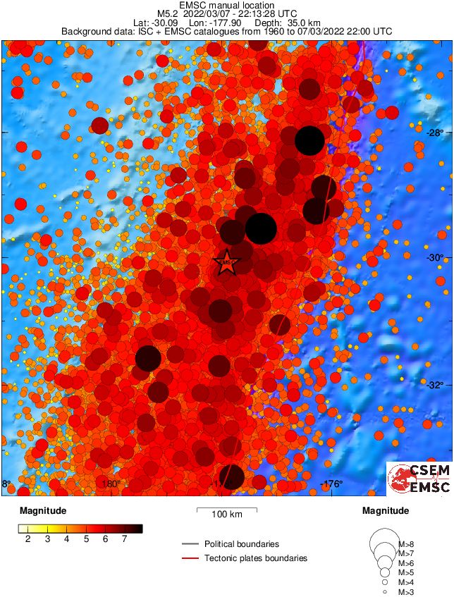 regional magnitude historical seismicity