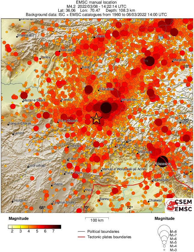 regional magnitude historical seismicity