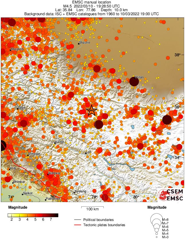 regional magnitude historical seismicity