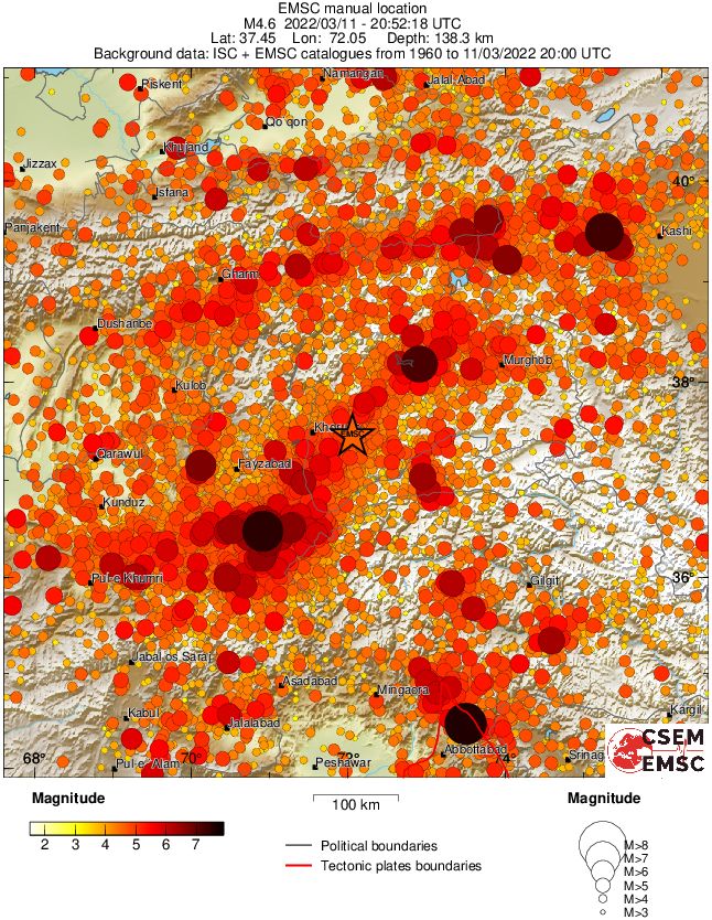 regional magnitude historical seismicity