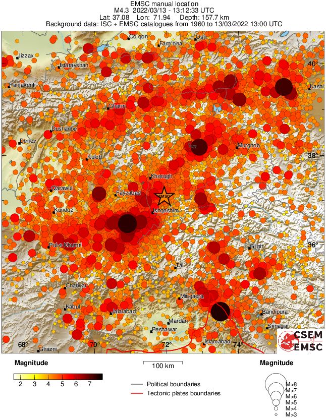 regional magnitude historical seismicity