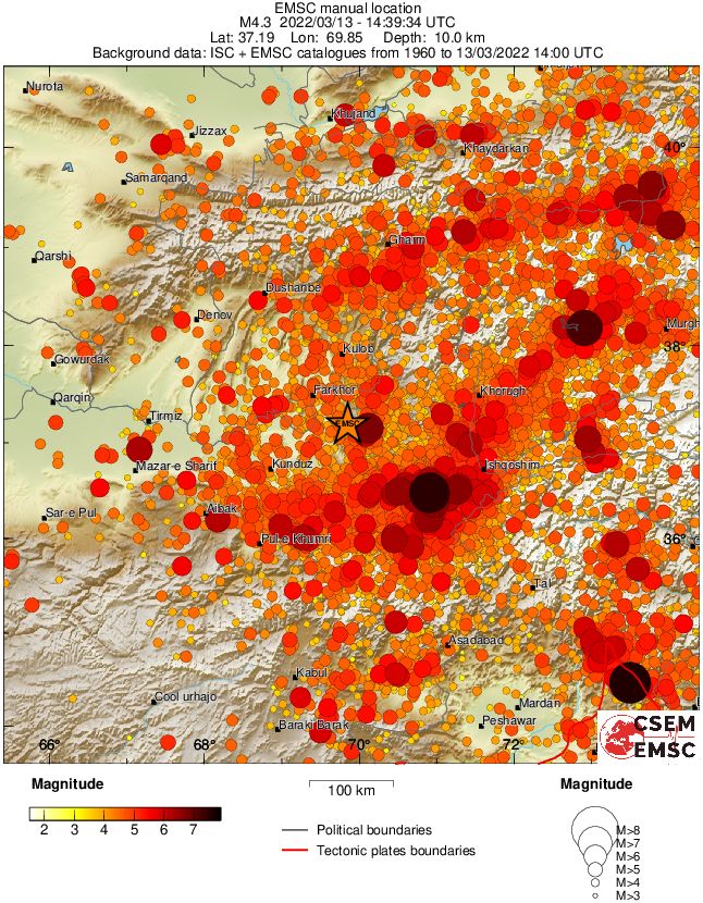 regional magnitude historical seismicity