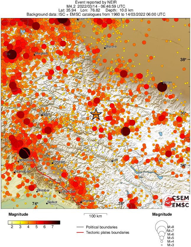 regional magnitude historical seismicity