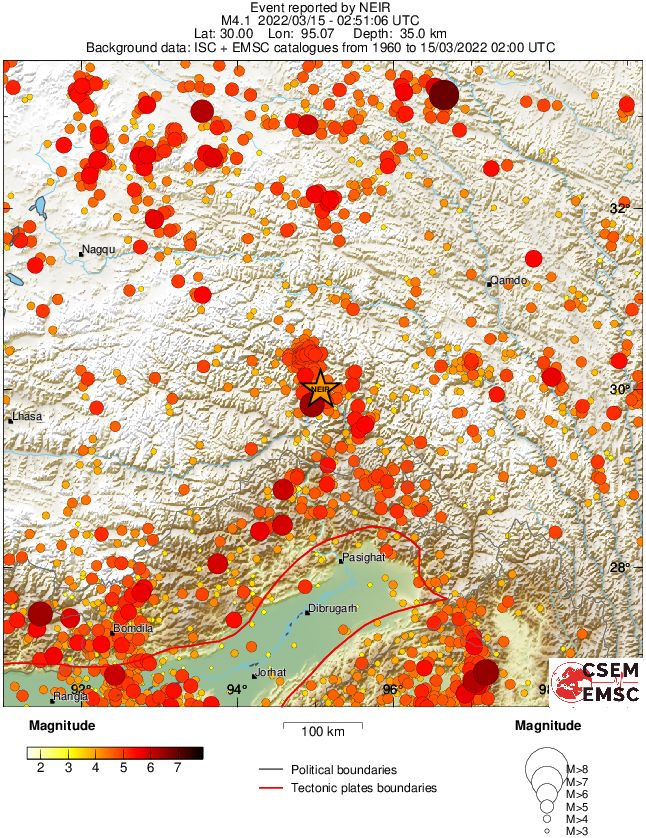 regional magnitude historical seismicity
