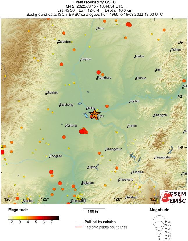 regional magnitude historical seismicity
