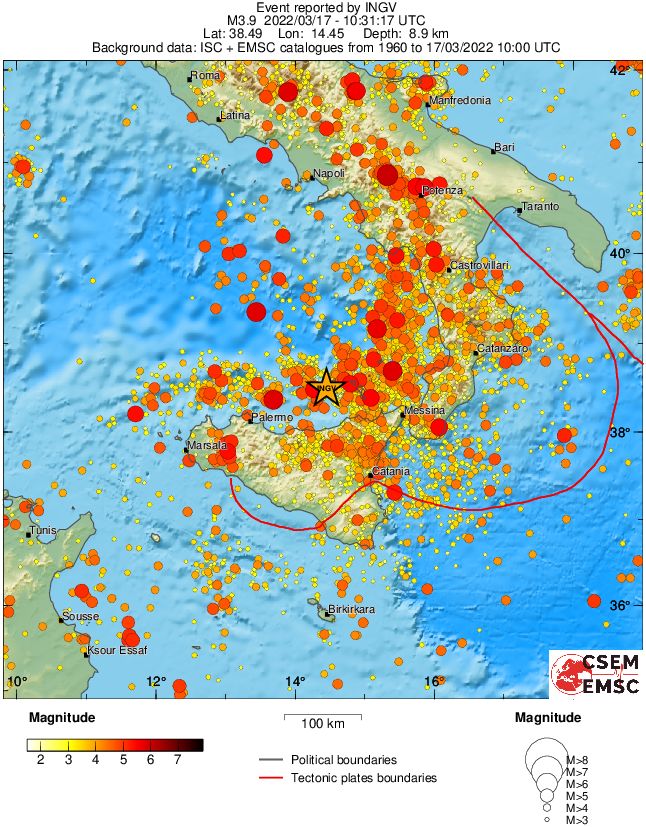 regional magnitude historical seismicity