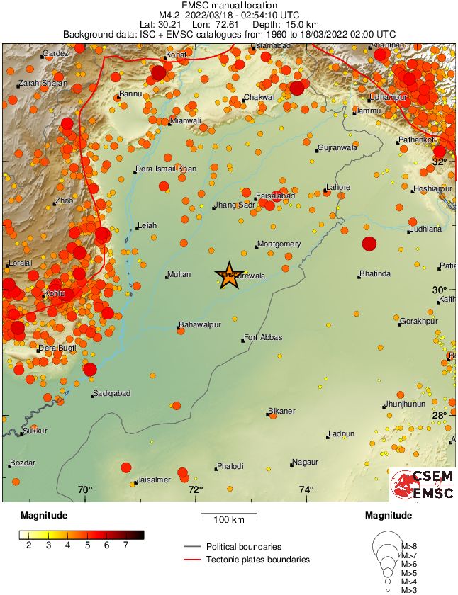 regional magnitude historical seismicity