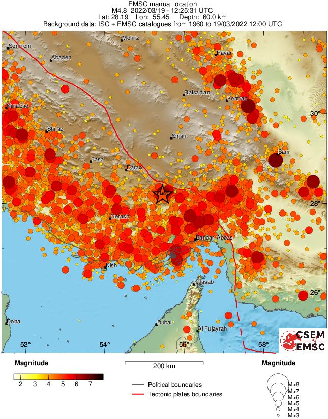 regional magnitude historical seismicity