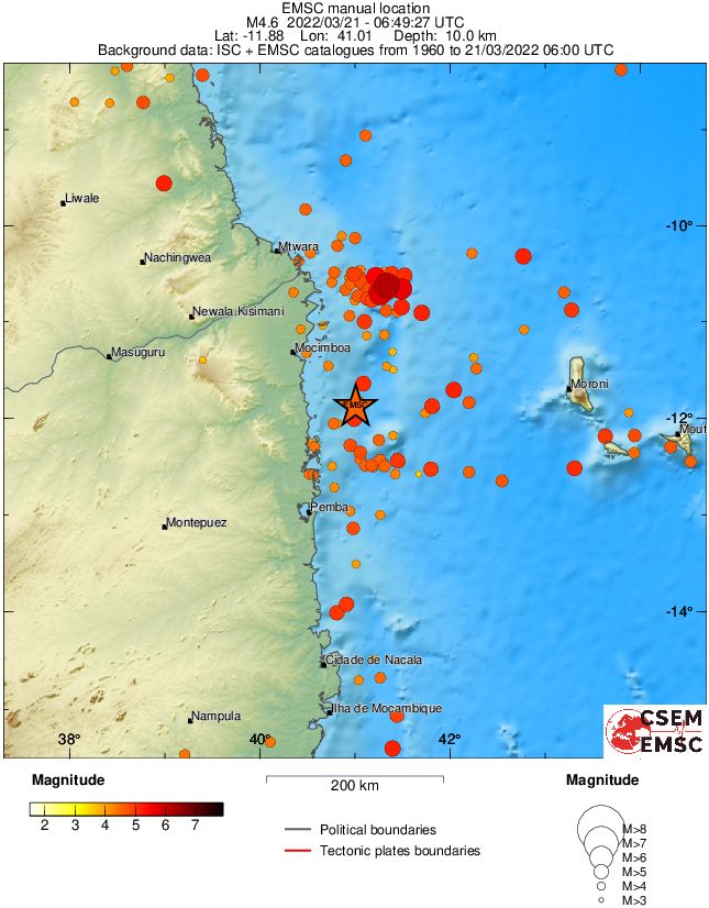 regional magnitude historical seismicity