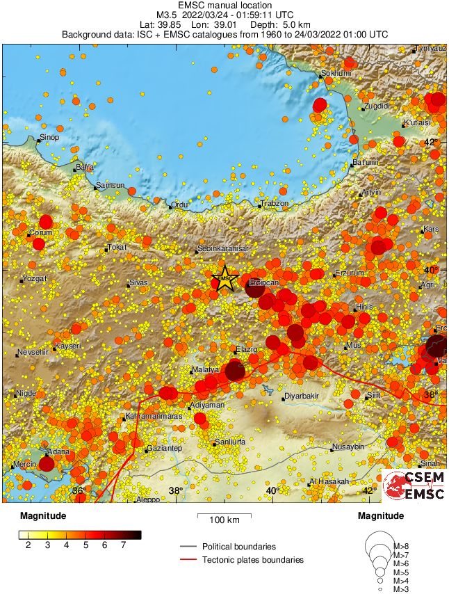 regional magnitude historical seismicity