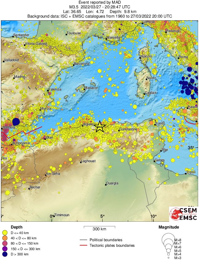 wide historical seismicity