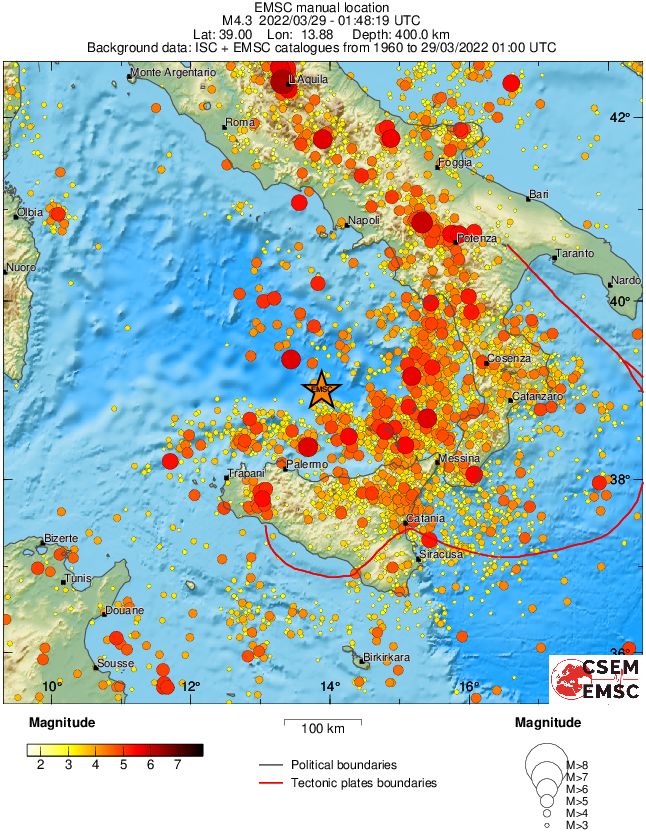 regional magnitude historical seismicity