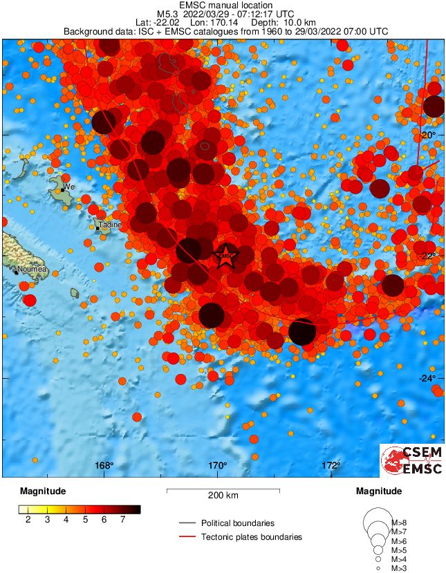 regional magnitude historical seismicity