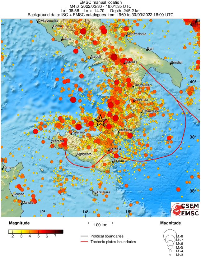 regional magnitude historical seismicity