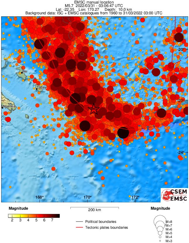 regional magnitude historical seismicity