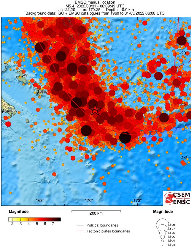 regional magnitude historical seismicity