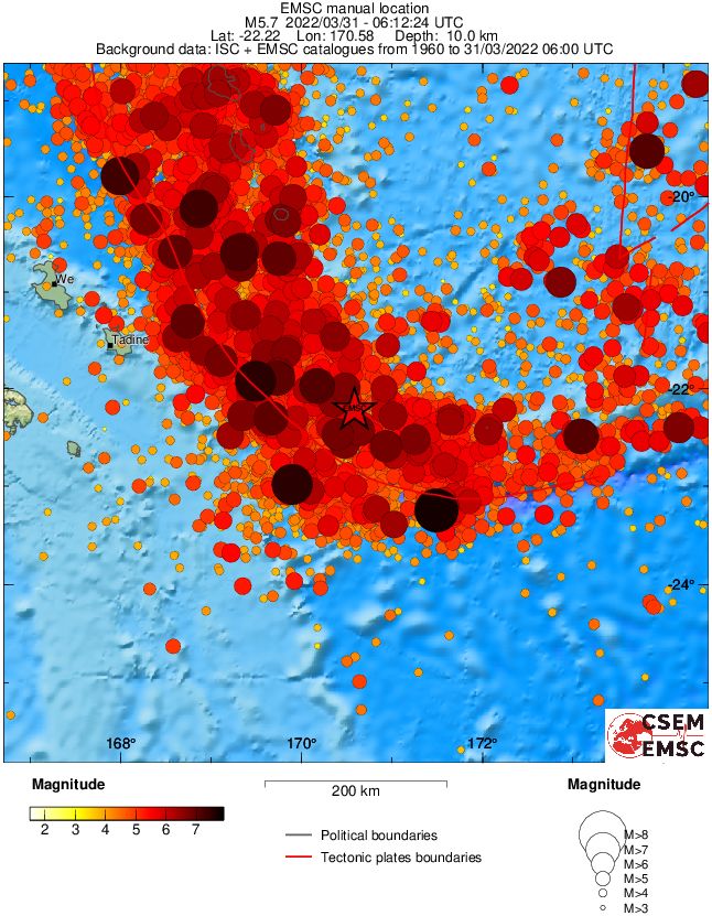 regional magnitude historical seismicity