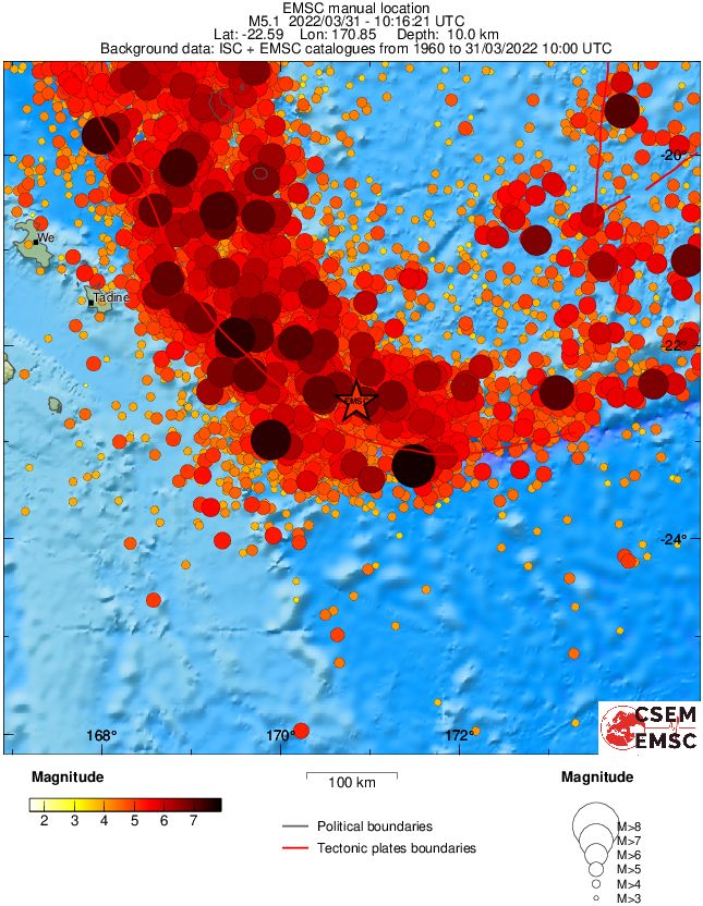 regional magnitude historical seismicity